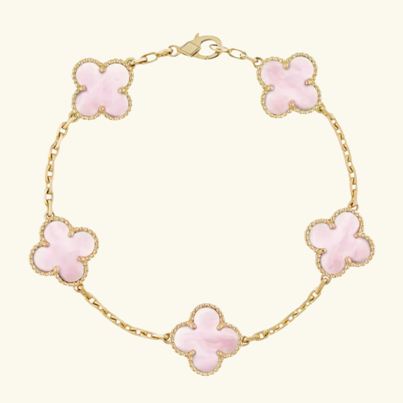 Bracelet Trèfle Femme – Acier Inoxydable Plaqué Or