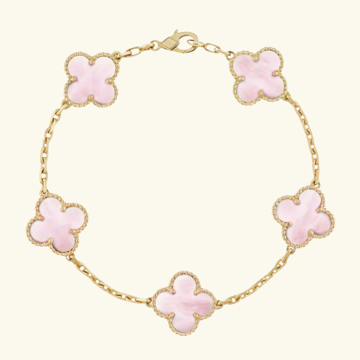 Bracelet Trèfle Femme – Acier Inoxydable Plaqué Or
