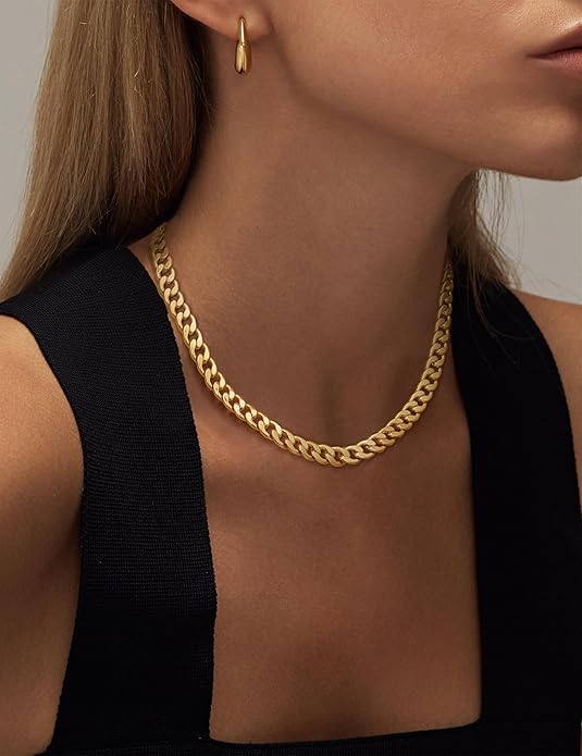 שרשרת קובנית עבה | זהב
