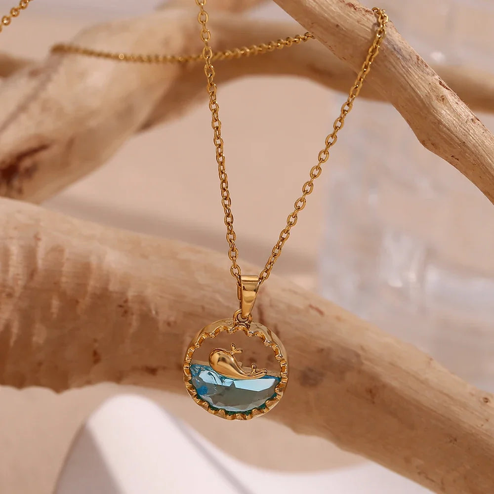 מיה | תליון דולפין כחול